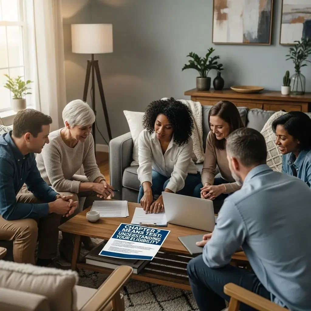 Group discussion about financial options related to Chapter 7 Means Test