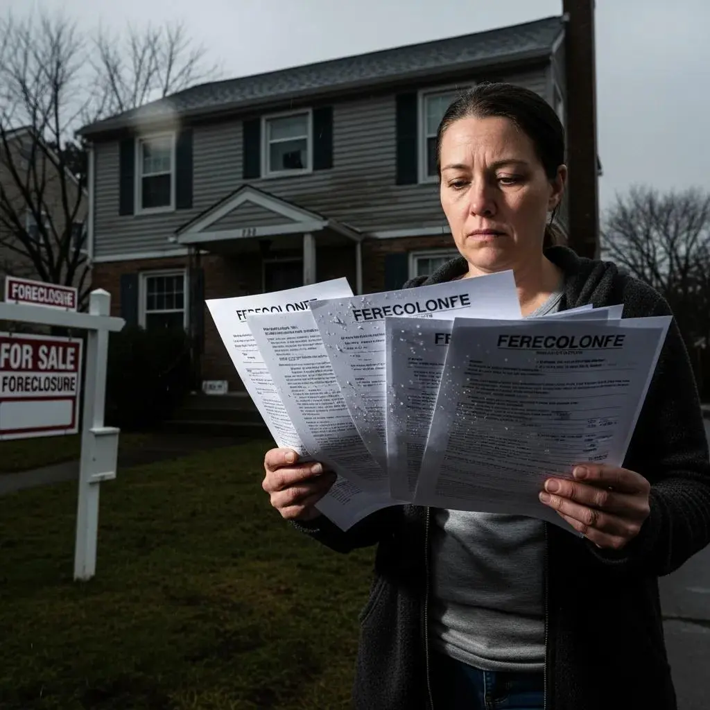 Family discussing homeownership and bankruptcy in a cozy living room setting