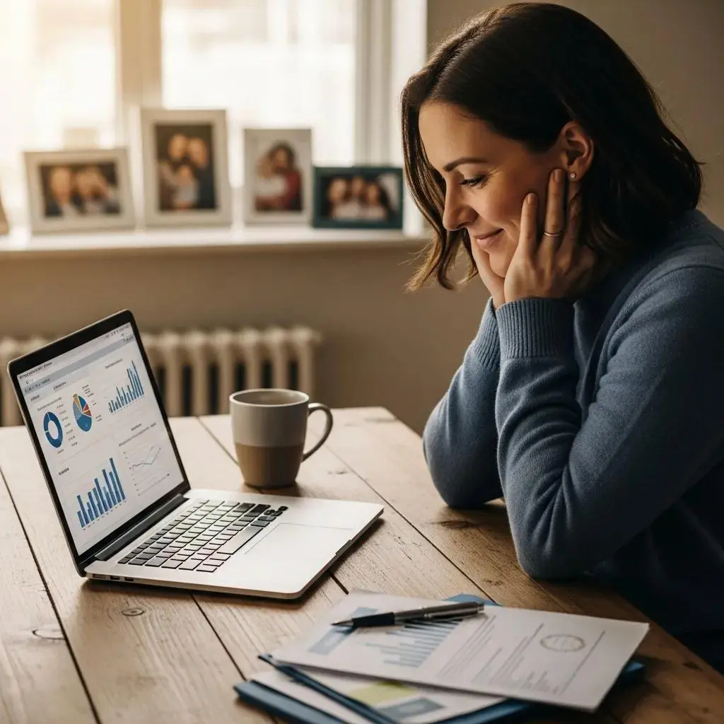Person reviewing financial documents at a kitchen table, symbolizing hope and relief in bankruptcy